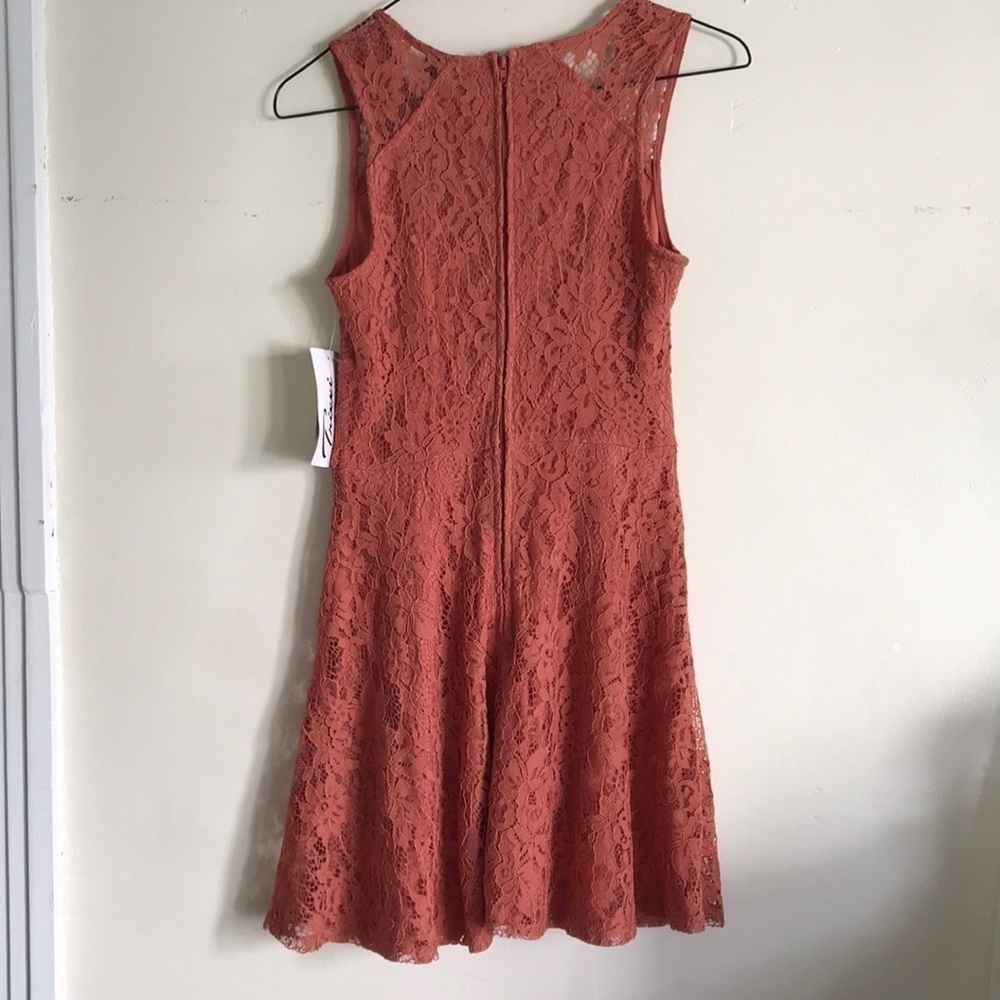 NWT Trixxi Salmon Lace Dress - Picture 4 of 4